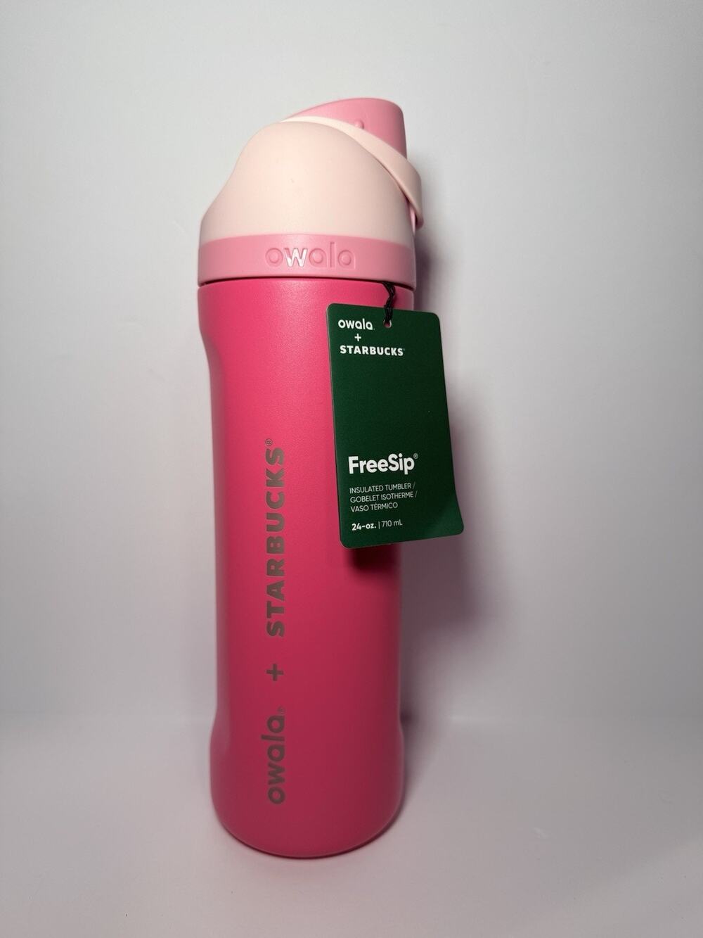 Starbucks X Owala Exclusive PINK DRINK FreeSip Water Bottle Tumbler NWT IN HAND